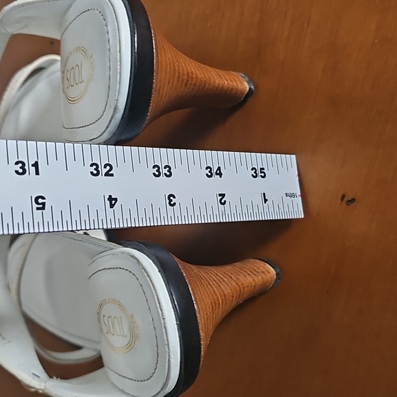 Tod's White Pebble Leather Open Toe Slide Heel Mule Sandals Size 8.5 - Picture 6 of 10